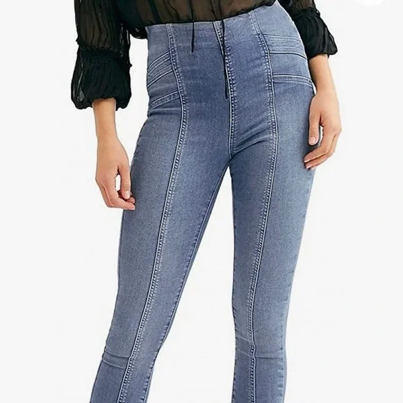 NWT NIB Free People Jeans (riptide) - Picture 1 of 11